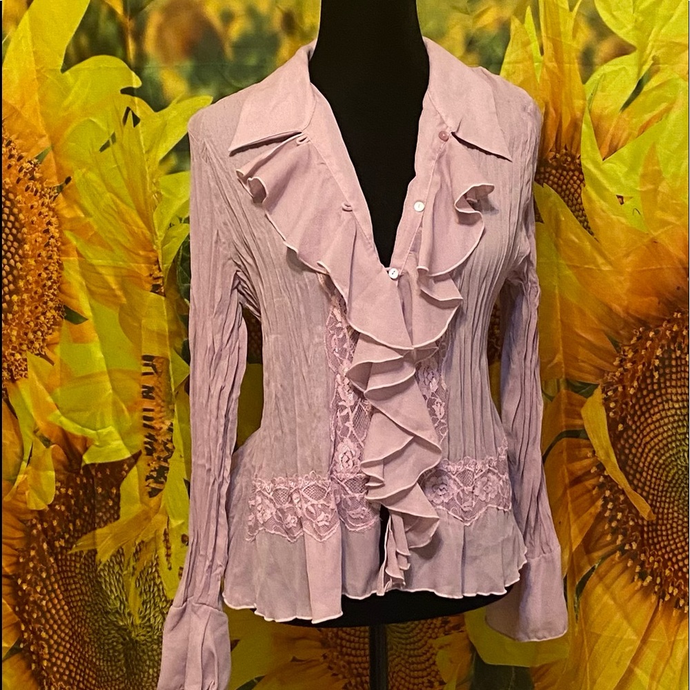 Gorgeous Large 12-14 Purple Blouse!(#228) - Picture 1 of 4